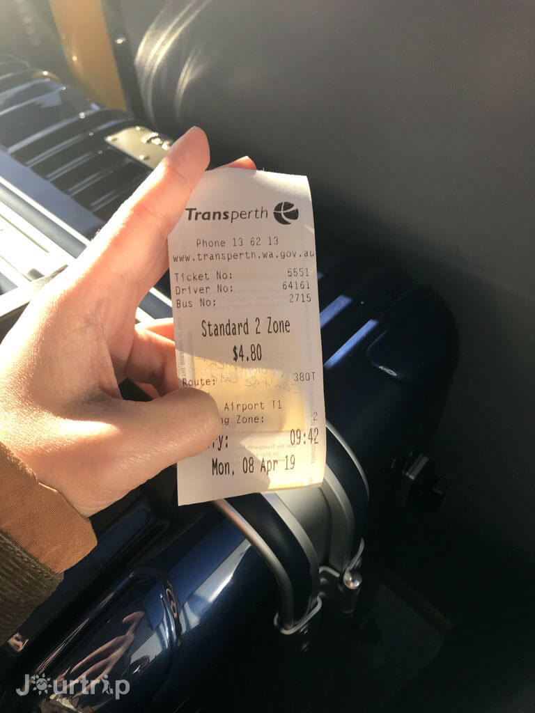 Perth巴士收據